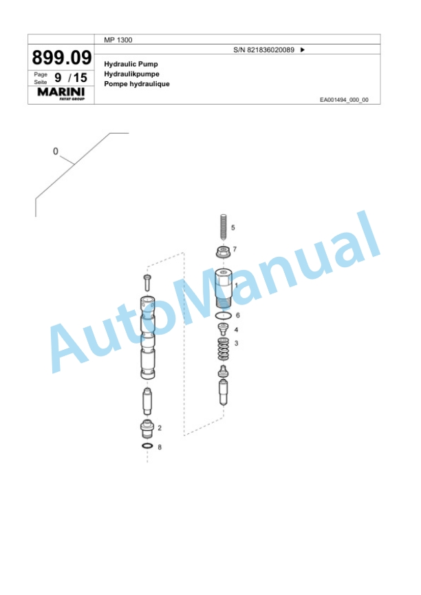 Bomag MP 1300 Cold Milling Planer Spare Parts Catalogue 00800603-5