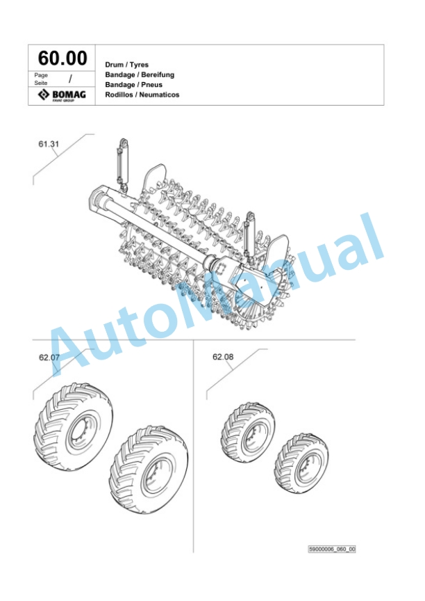 Bomag MPH 122-2 Soil Stabilizer - Asphalt Recycler Spare Parts Catalogue 00818911-2