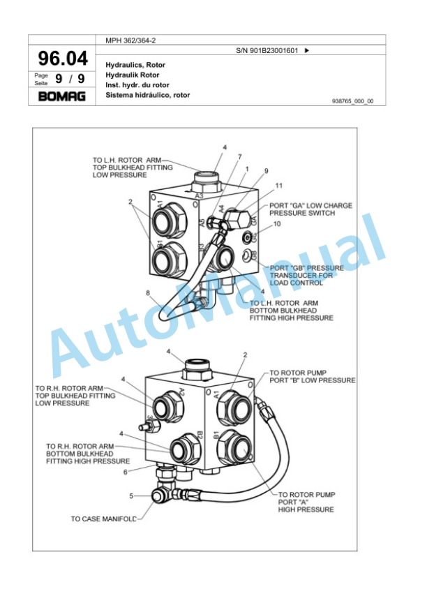 Bomag MPH 362-364-2 Soil Stabilizer - Asphalt Recycler Spare Parts Catalogue 00817961-2
