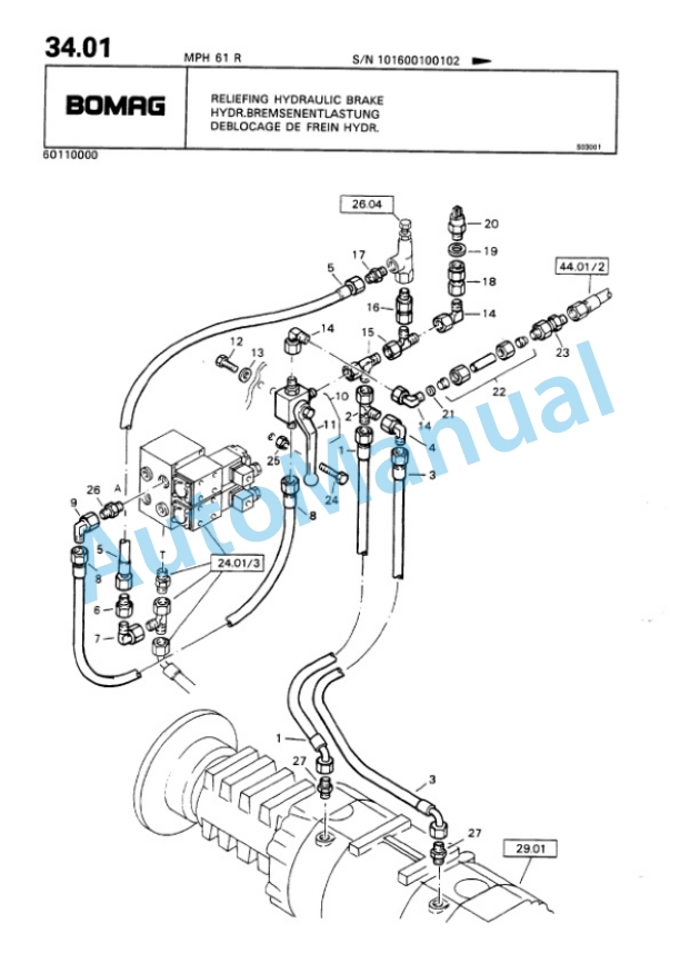 Bomag MPH 61 R Asphalt Recycler Spare Parts Catalogue 00810060-3