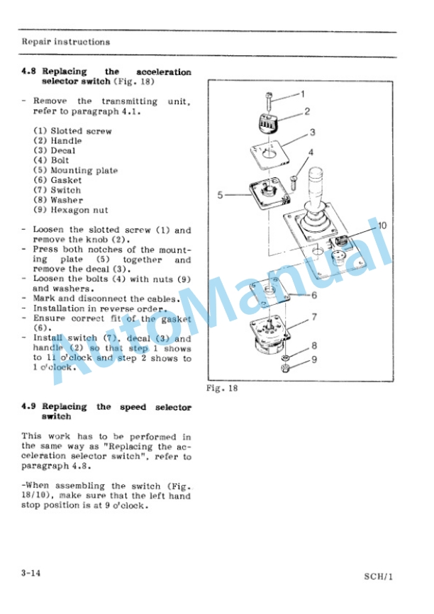 Bomag Speed Control Spare Parts Catalogue 00814711-2