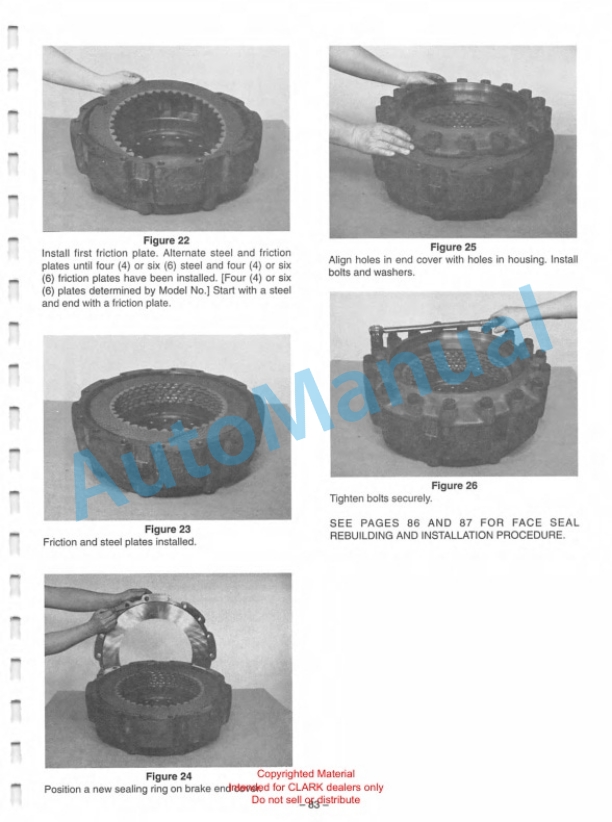 Clark 21 D Series Planetary Drive Axle Maintenance and Service Manual SM-21D-5