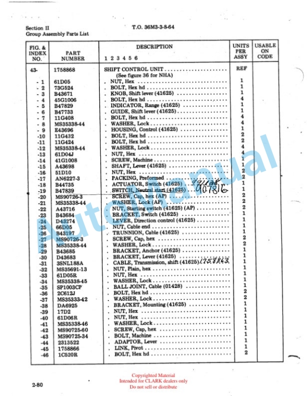 Clark 2342469 CTE-40 Series Technical Manual-3