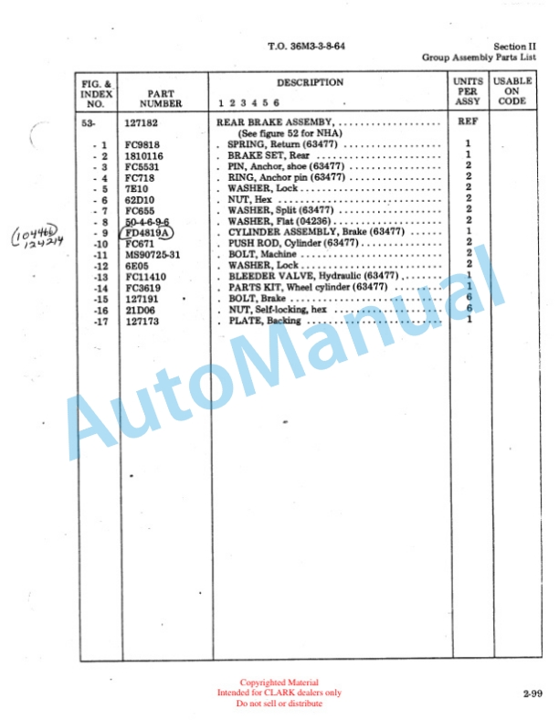 Clark 2342469 CTE-40 Series Technical Manual-5