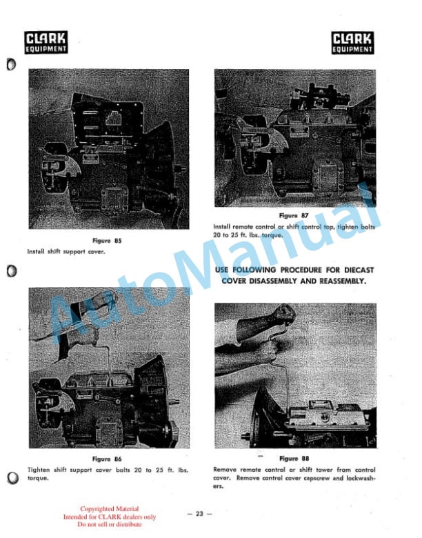 Clark 280V Transmission Maintenance and Service Manual-5