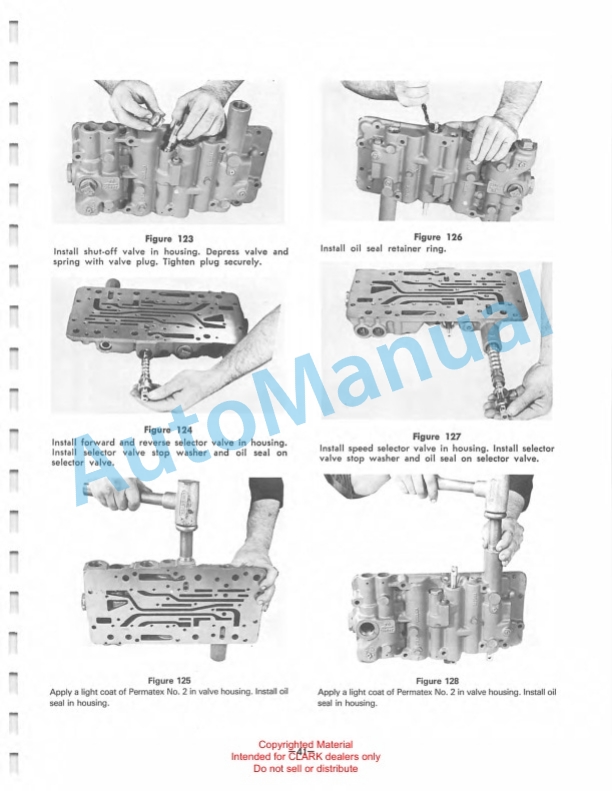 Clark 5000 Series Powershift Transmission Maintenance and Service Manual SM-54-4