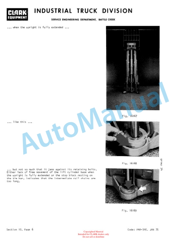 Clark 915 Perkins Gas Planned Maintenance and Adjustment Procedures Manual PMA-544-3