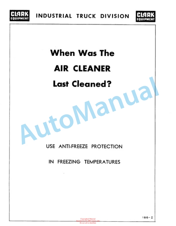 Clark A3 Clipper Maintenance Manual-4