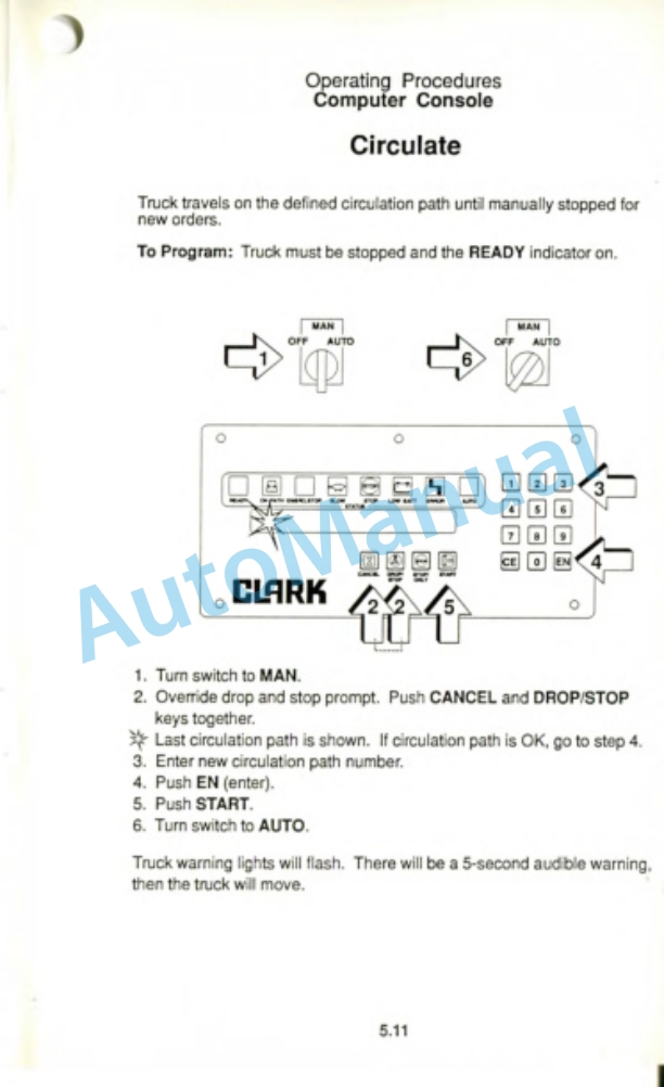Clark AGT 40 Operator Manual OM-600-4