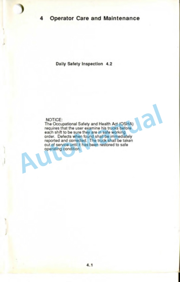 Clark AGT 5 Operator Manual OM-552-2