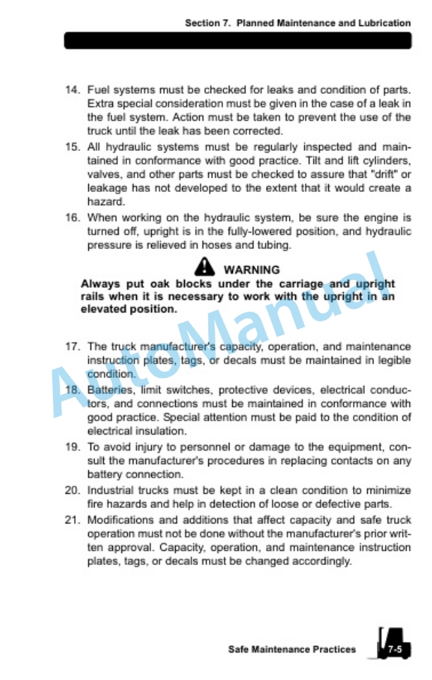 Clark C 15, 18, 20s D, L, C 15, 18, 20sC L, C 20, 25, 30, 35 D, L, G, C 20, 25, 30, 32C L, G Operator Manual OM-1045-4