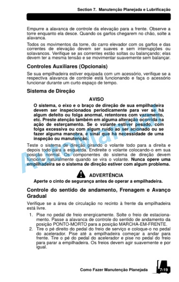 Clark C 15-35 D, L, G, C 15-32 C L, G, C 40-55s D, L, C 60-80 D, C 60-75 L Operator Manual OM-663-5