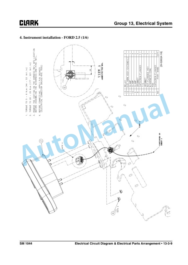 Alternative view of Clark C 20, 25, 30, 35 L-G, C 20, 25, 30, 32C L Service Manual SM-1044