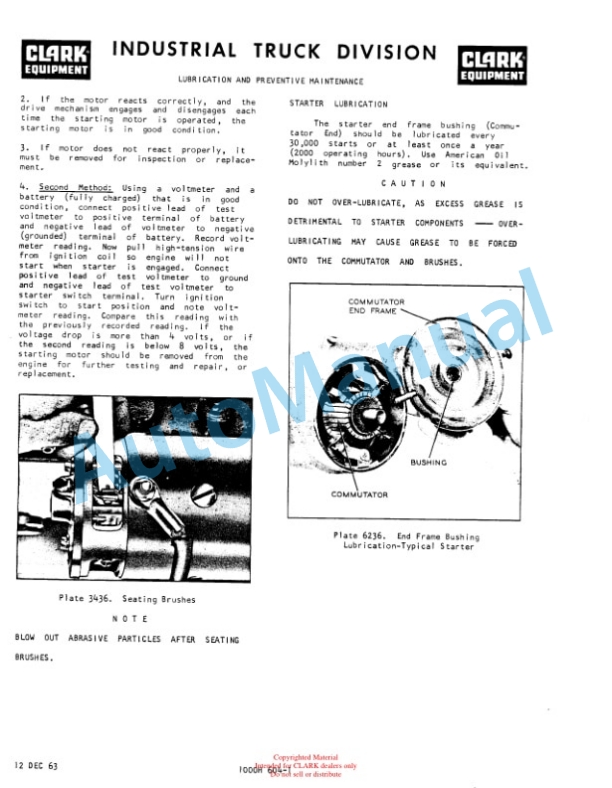 Clark C 20 B, C 25 B, C 20 BP, CS 30 Operator Manual O-160-1-2