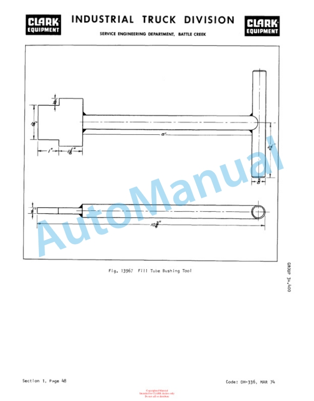 Clark C 30, C 40, C 50, CF 30, CF 40, CF 50, CY 40, CY 50, CYF 40, CYF 50 Overhaul Manual OH-442-5