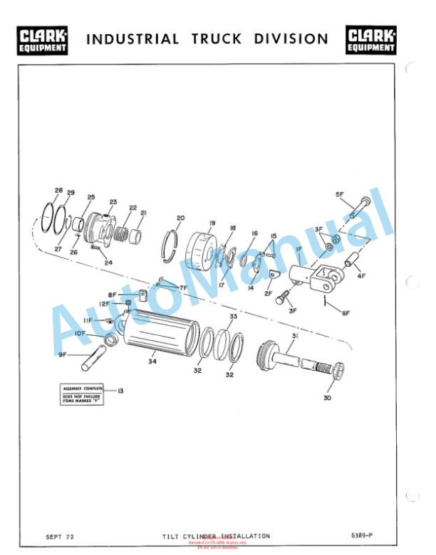 Clark C 500-60 Truck, Lift, Fork, Gasoline Powered Technical Manual-5
