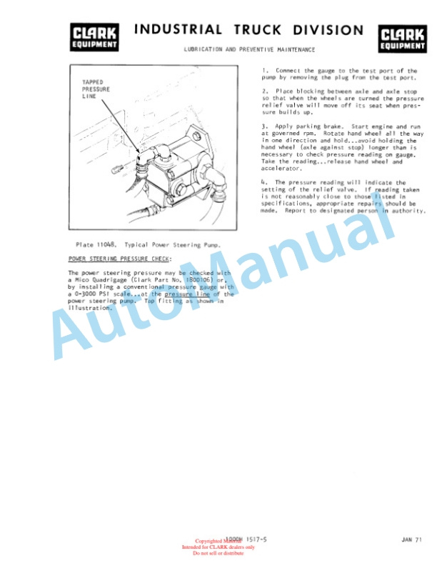 Clark C 60 B, C 70 B, C 80 B, CY 60 B, CY 70 B, CY 80 B Diesel Operator Manual O-255 2nd-3