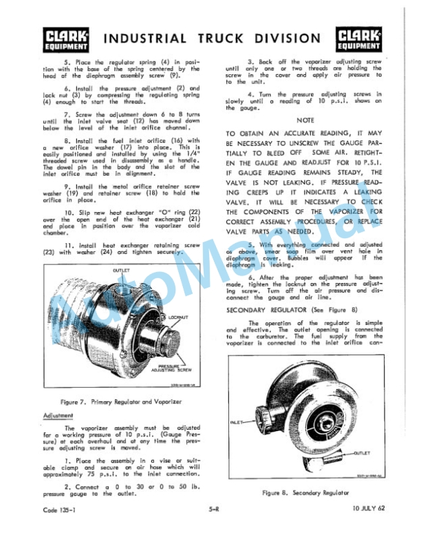 Clark C20B-1-296, C20P-1-366, C25B-1-296 Maintenance Manual B79-3