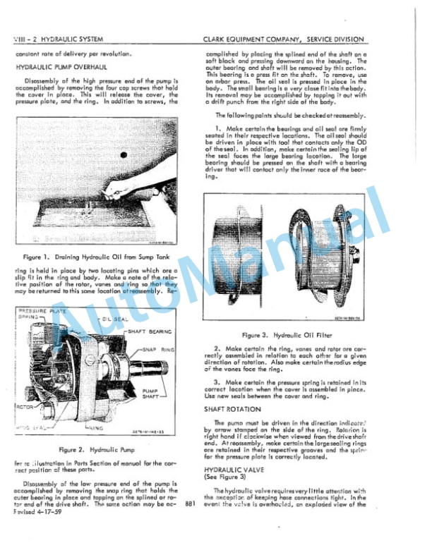 Clark C20B-1-296, C20P-1-366, C25B-1-296 Maintenance Manual B79-5