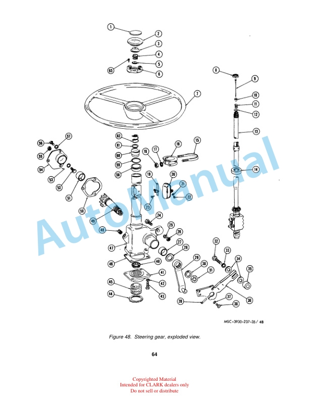 Clark C20B-1632032-100, C20B-1632033-127 Truck, Lift, Fork, Gasoline Technical Manual TM10-3930-237-35-3