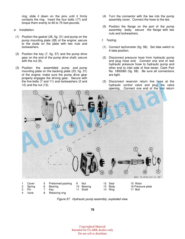 Clark C20B-1632032-100, C20B-1632033-127 Truck, Lift, Fork, Gasoline Technical Manual TM10-3930-237-35-5