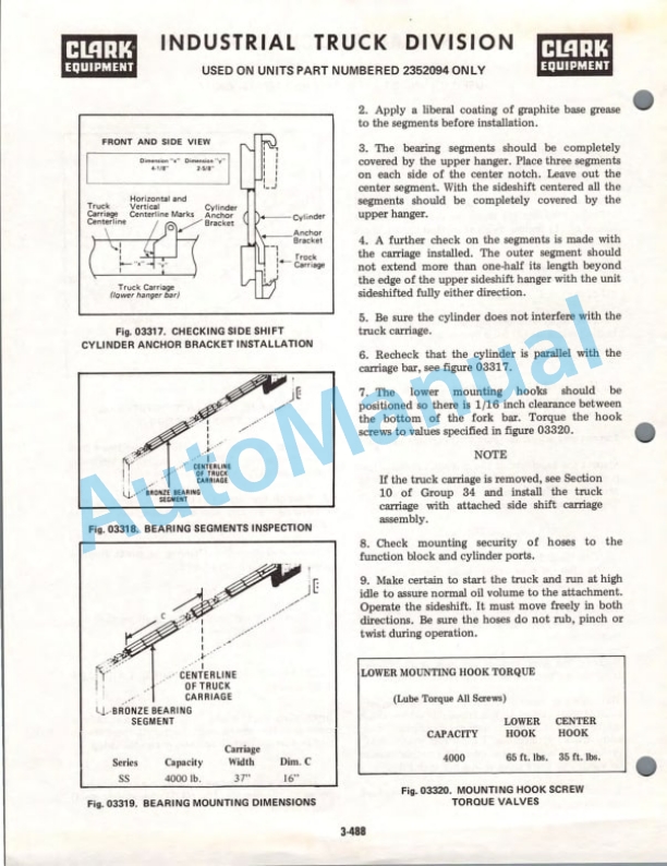 Clark C300 40 Operator Maintenance Parts Manual-3