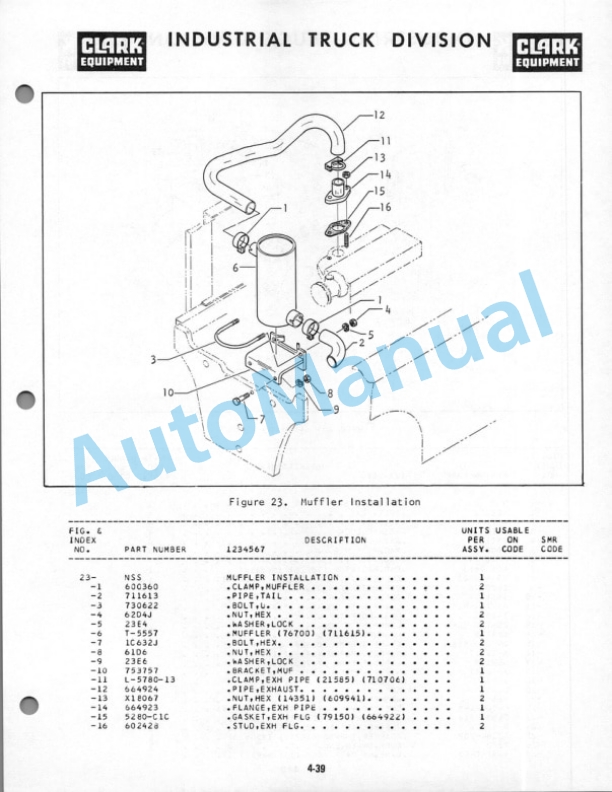 Clark C300 40 Operator Maintenance Parts Manual-5