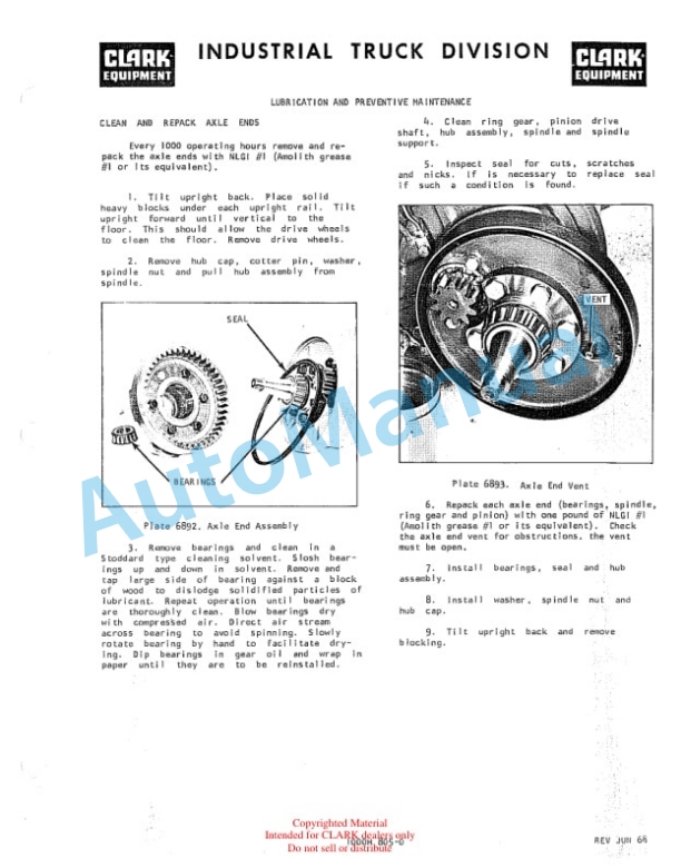 Clark C30B-1-331, C40B-1-331, C50B-1-331, CLR40B-1-548 Operator Manual O-B81-3