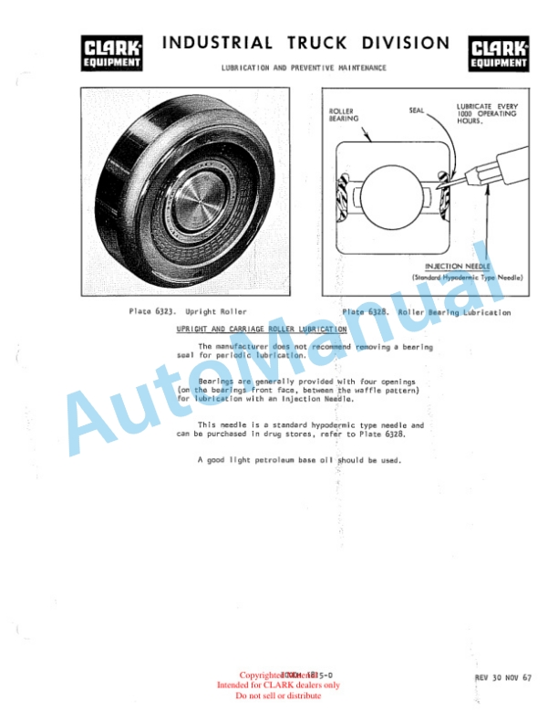 Clark C30B-1-331, C40B-1-331, C50B-1-331, CLR40B-1-548 Operator Manual O-B81-5