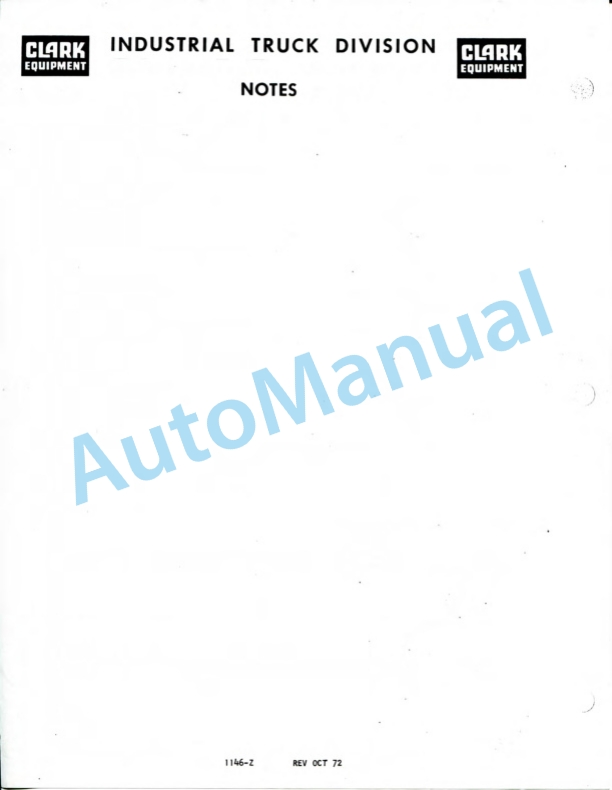 Clark C500 100-200 D, C500 Y100-150 D Operator Manual O-299-2