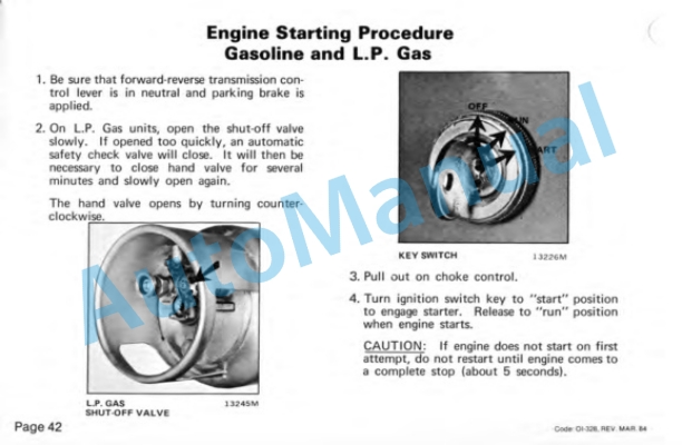 Clark C500 20-100 Operator Instruction Manual OI-328-5