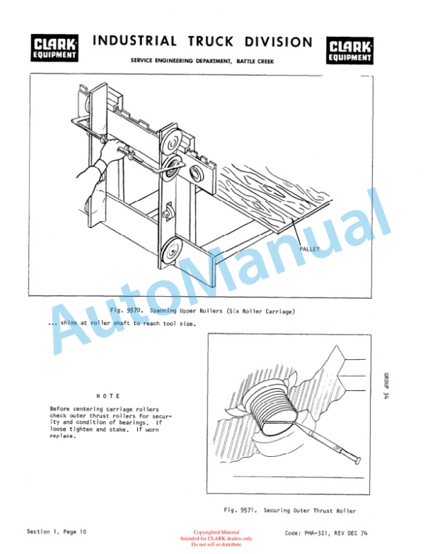 Clark C500 355 Waukesha Diesel Planned Maintenance and Adjustment Procedures Manual PMA-275-2