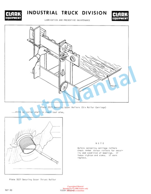 Clark C500-915, C500-Y1015 Series Operator Manual O-259-4