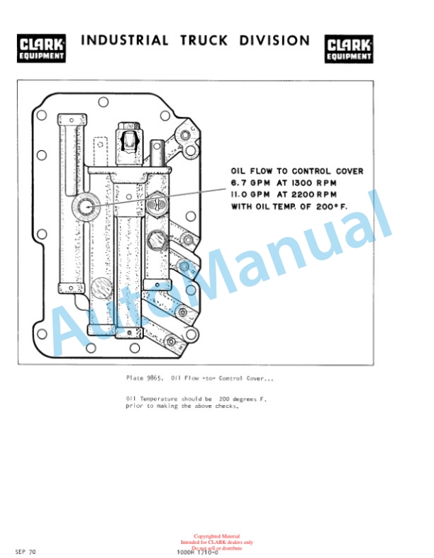 Clark C500-C-685, C500-CY-685 Operator Manual O-230-1-4