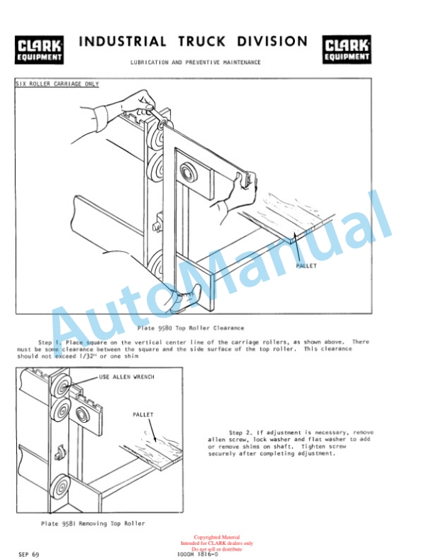 Clark C500-H915, C500-HY1015 Series Operator Manual O-297-5