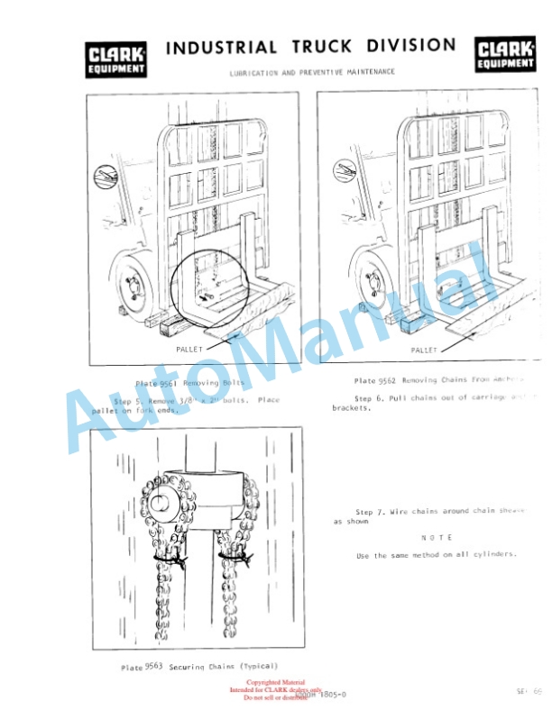 Clark C500 HY Diesel Operator Manual O-302-4
