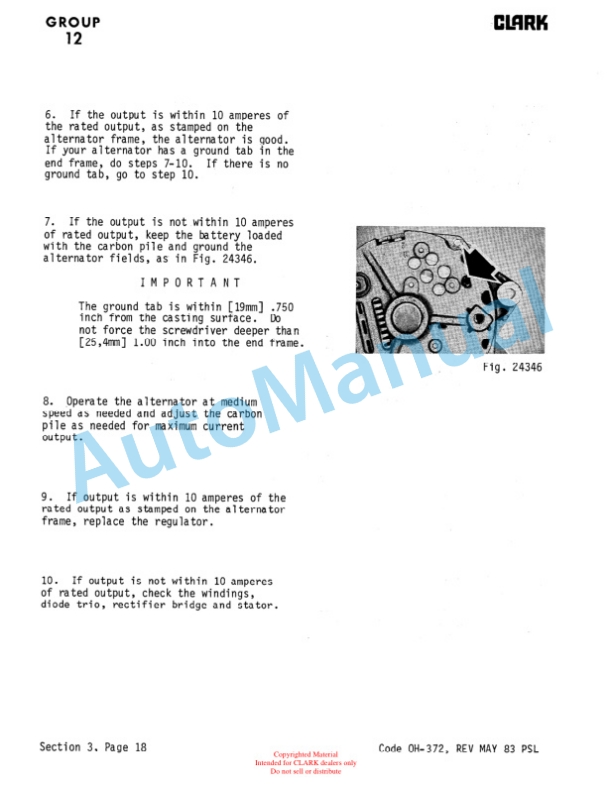 Clark C500 Series Overhaul Manual OH-370-3