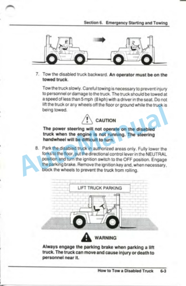 Clark C500 Y 100-135-155-165 D Operator Manual OM-591-3