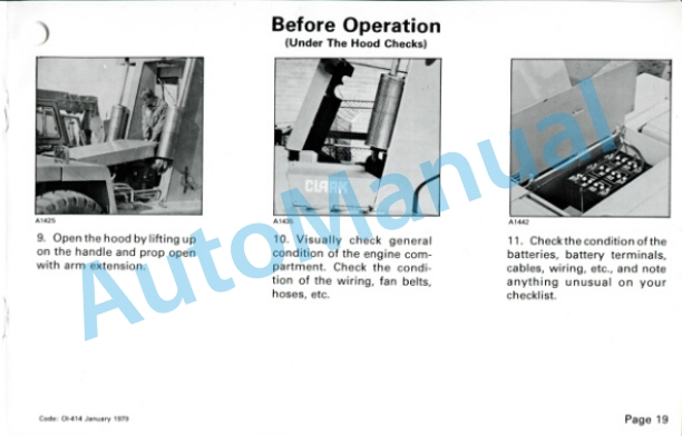 Clark C500 Y 400-600 Operator Instruction Manual OI-414-2