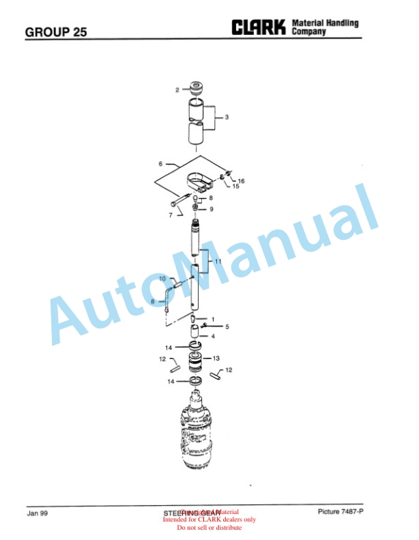Clark C500 Y 800 CH Container Handler Lift Truck Parts Book PM-X177-5