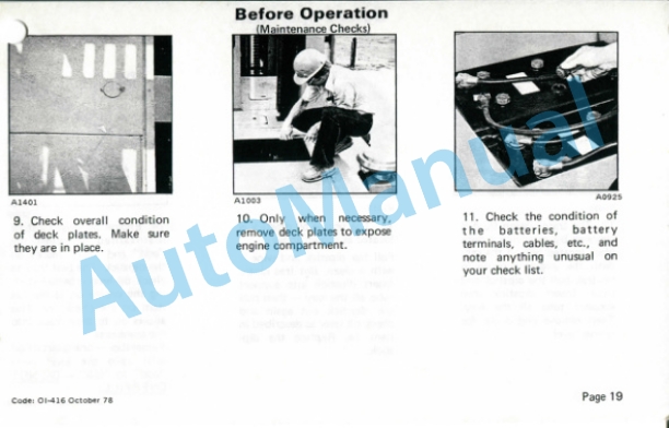 Clark C500 Y 800 Operator Instruction Manual OI-416-2