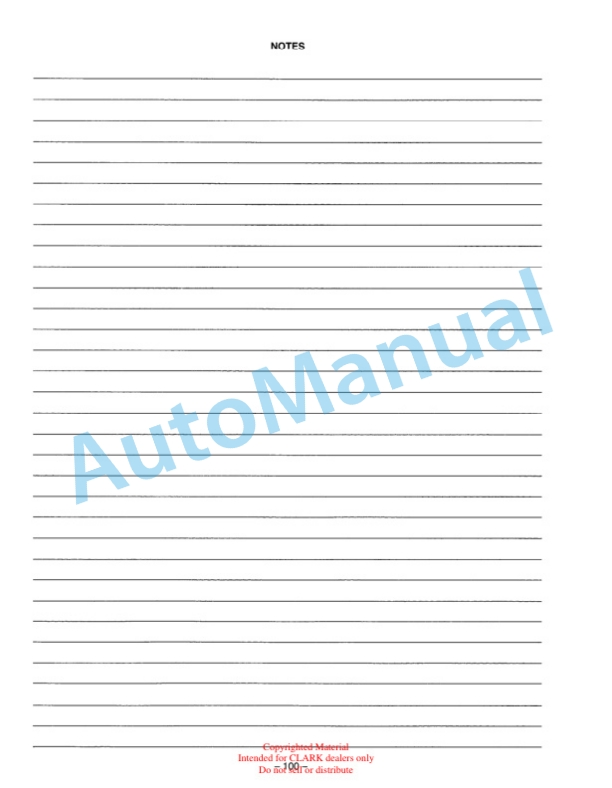 Alternative view of Clark C500 Y 950 CH Service Manual SM-580