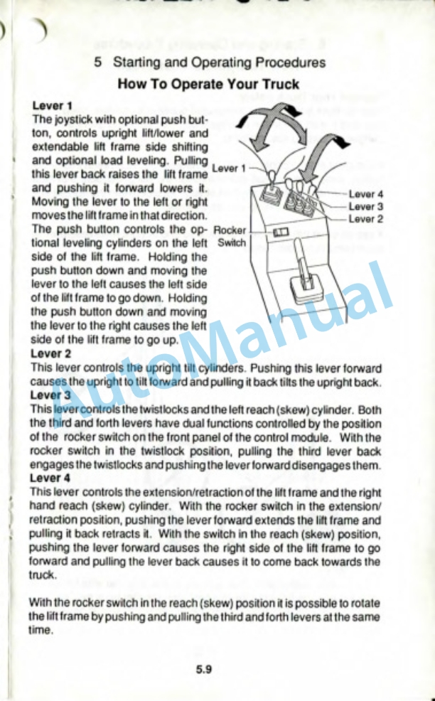 Clark C500 Y 950CH Container Handler Operator Manual OM-580-2