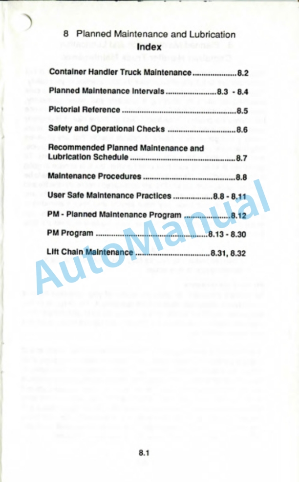 Clark C500 Y 950CH Container Handler Operator Manual OM-580-3