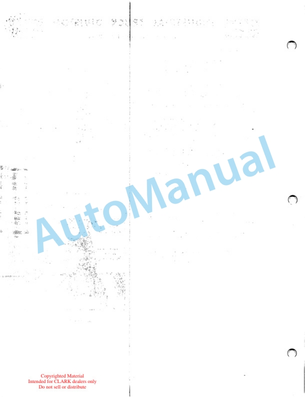 Clark C500 Y Gas Operator Manual O-281-2