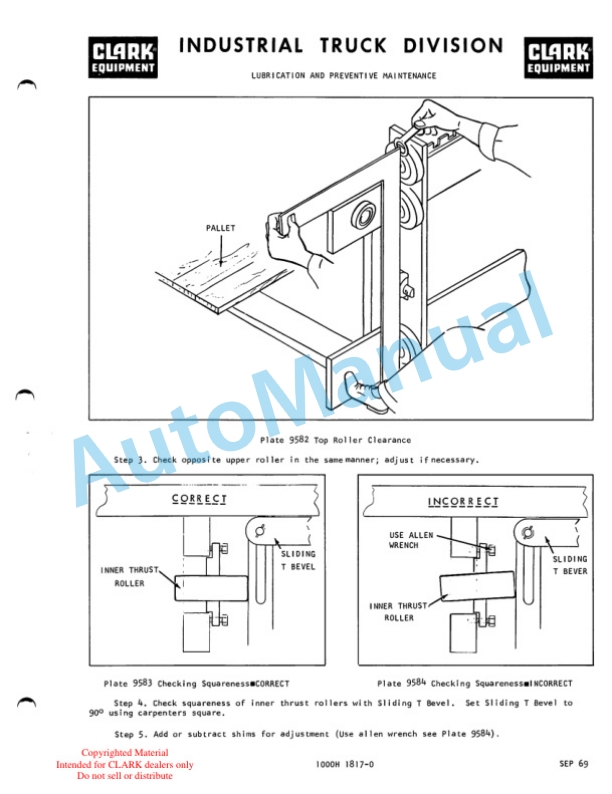 Clark C500 Y Gas Operator Manual O-281-5