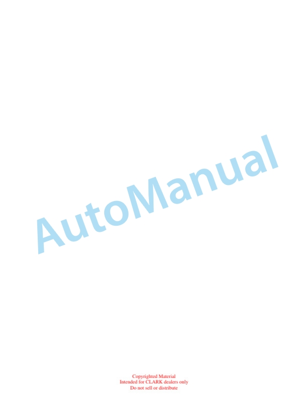Clark C500, Y1015 Gas Planned Maintenance and Adjustment Procedures Manual PMA-402-4