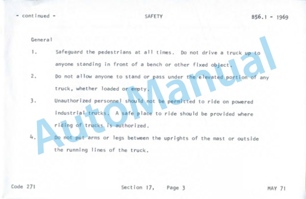 Clark C500-Y235, C500-FY235, C500-Y335, C500-HY335, C500-Y685, C500-HY685 Operator Instructions OI-271-5