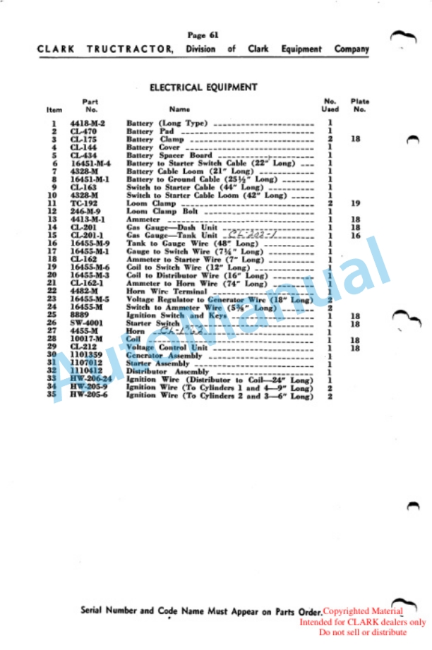 Clark Carloader For Codes Ware, Stack, Top and Top-Fisher Parts and Instruction Book-3