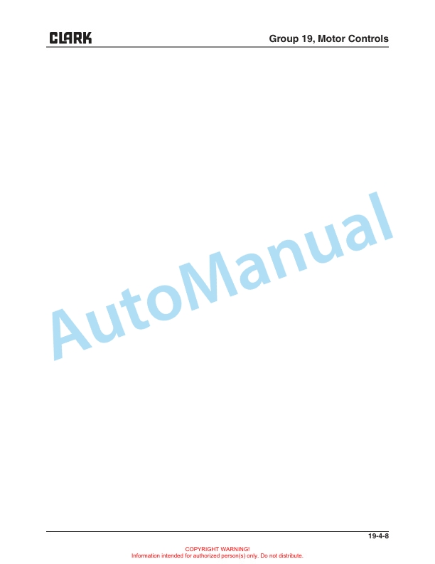 Alternative view of Clark CBX, TRX, FBX Electric Burden Carrier Service Manual SM-724